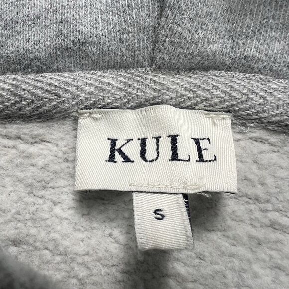 KULE Crosby Hoodie Womens S Gray Cropped Cozy Streetwear Minimalist Coastal Prep - Picture 5 of 11